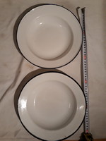 2 large enamel plates from Budafoki