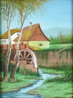 1B842 Hungarian Painter XX. Century: Watermill