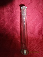 Pálinkás antik  üveg, ovális alapon kerek szájjal, magassága 32 cm. Vanneki!