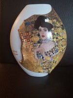 Különleges Goebel porcelán Klimt: Adele váza, új