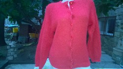 Fiery red cardigan sweater pretty warm m
