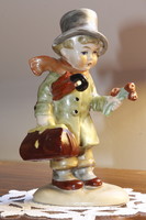 Bertram porcelán vándorlegény figura, 15,5 cm, hibátlan.