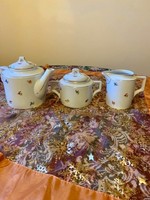 Zsolnay antik pajzspecsétes aranyozott nagyméretű teás készlet az 1930 -as évekből