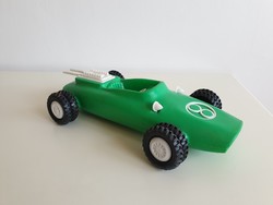 Régi retro nagy méretű műanyag játék autó versenyautó 40 cm