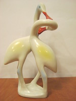 Hölóháza porcelain large bird pair heron