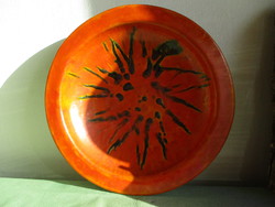 Béla Mihály ceramic 1930-2001 wonderful marked 25.5 cm diameter wall plate .Retro