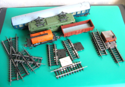 TT - Vasút modell szett - Modell vasút vonat - mozdony, vagonok & sínek