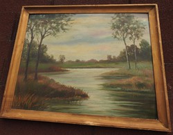 Signed old oil painting - artist unknown