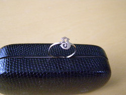 Női aranygyűrű,14 karátos, érdekes régi magyar ékszer "J" betűvel