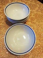 Zsolnay porcelán kék menza csíkos leveses, gulyás, kocsonyás tányér 