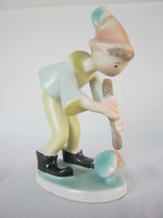 FIM Budapest porcelain lotto boy with button