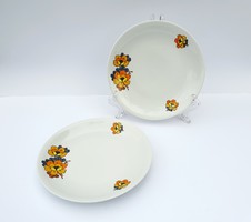 Alföldi porcelán lapostányér süteményes tányér tányérok retro virágmintás Bella virág virágos 