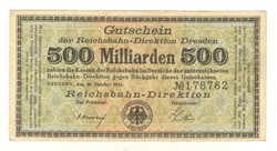 500 milliárd márka 1923 Németország Drezda