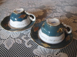Zsolnay, green pompadour pattern, mocha, in a pair, with old mark