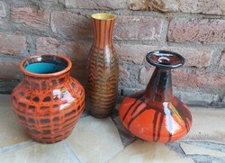 Tófej Retro vázák váza, egyben eladók ,nosztalgia darabok német kerámia váza mid-century modern