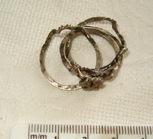 ezüst női boszorkány gyűrű kalapácsos több körböl összerakható  KIÁRUSÍTÁS 1 forintról
