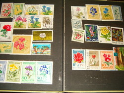 29 darab virágok CCCP MONGOLIA Ausztrália német Urugvay magyar Ghána románia  bélyeg KIÁRUSÍTÁS