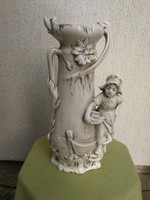 Majolika, kerámia figurális váza! Amphora valószínűleg  Osztrák.  
