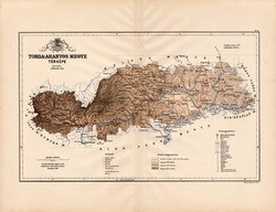 Torda - Aranyos megye térkép 1889 (4) , vármegye, atlasz, eredeti, Kogutowicz, Felvinc, Mohács, régi
