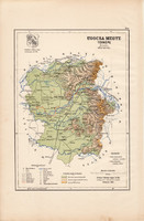 Ugocsa megye térkép 1889 (4), Magyarország, vármegye, atlasz, eredeti, Kogutowicz Manó, 28 x 43 cm