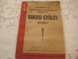 A Rákosi  gyűlés  beszédei  1946  március 3 án  Mecsekszabolcson
