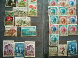 28 darab Monakó Monacó koraiak vegyesen bélyeg Monacói hercegség KIÁRUSÍTÁS 1 ft