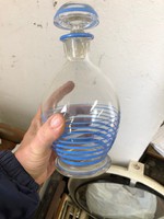 Régi üveg váza, 25 cm magasságú, hibátlan állapotban.