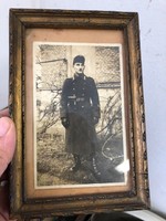 Régi katona fénykép, 15 x 10 cm nagyságú, gyűjtőknek.