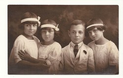 1922 Szeged Képeslap fotó Vlasitó Györgyné unokái  feltünően bájos gyerekek KIÁRUSÍTÁS 1 forintról 