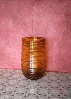Üveg váza barna nagy öblös, hordó alakú, ajánljon!