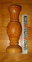 faragott fa erdélyi váza művészi kidolgozású  fa faragás KIÁRUSÍTÁS 1 forintról