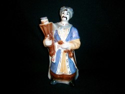 Ritka Ukrán porcelán nagy szobor, vodkás palack Bohdan Hmelnickij hadvezér, uralkodó
