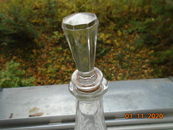 Reims-i francia italos üveg, fazettált látványos tömör üveg dugóval