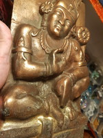 Buddha bronzozott fali kép/ dísz fém