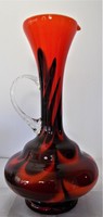 Carlo Moretti muranoi üveg, dizájn üveg váza/ üveg kancsó