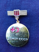 LEÁRAZTAM!!! Régi szovjet donor kitűző, vörös kereszt és félhold jelzéssel
