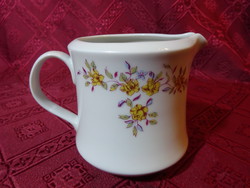 Alföldi porcelán, sárga virágos tejkiöntő, magassága 8,5 cm. Vanneki!