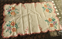 Hand-embroidered small tablecloth 51 cm * 32 cm