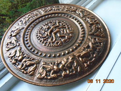 Táncoló 4 kezű Shiva relief bronz/bronzírozott öntvény falitál