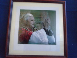 Benedek pápa portré imádkozás közben  27 x 27 cm 
