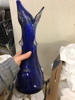  ​Üveg váza, szecessziós, 30 cm nagyságú, anyagában festett, hibátlan.