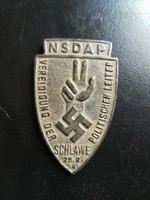Német Birodalmi N. S. D. A. P  kis plakett
