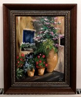Czinóber - The Balcony Wonders (18 x 24 + frame, oil)