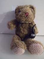 Teddy bear - teddy collection - with pipe - 19 x 11 cm - stitched nose - flawless