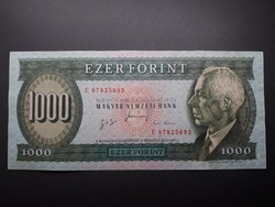 1000 Forint 1996 E - Régi, retró papír ezer forintos papírpénz - Zöld Bartók ezres bankjegy