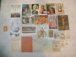 Régi, retro egyházi, vallási témájú képeslapok, képek, füzetek gyűjteménye
