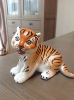 Lomonosov orosz porcelán tigris figura