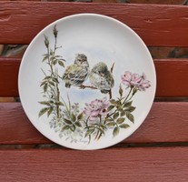 Gyönyörű madaras Kaiser 20 cm-es  falitányér, tányér, gyűjtői tányér  