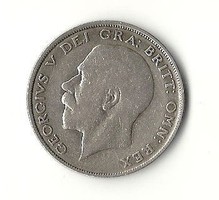 Ezüst angol half crown fél korona 1922  V.György  fémpénz érme UK Nagy Brit 1 forintról KIÁRUSÍTÁS