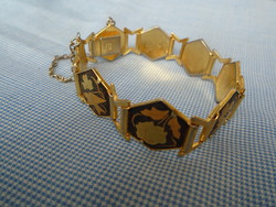 Toledo Luxury Women's Bracelet with Fire Enamel and Fire Gold Plated Super Peak Jewelry 18-19 Wrist Good